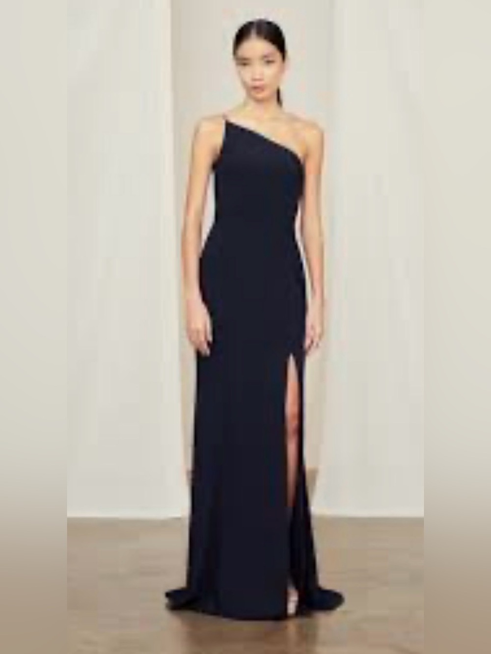 Amsale Sloan Black Bridesmaid Dress Size 10